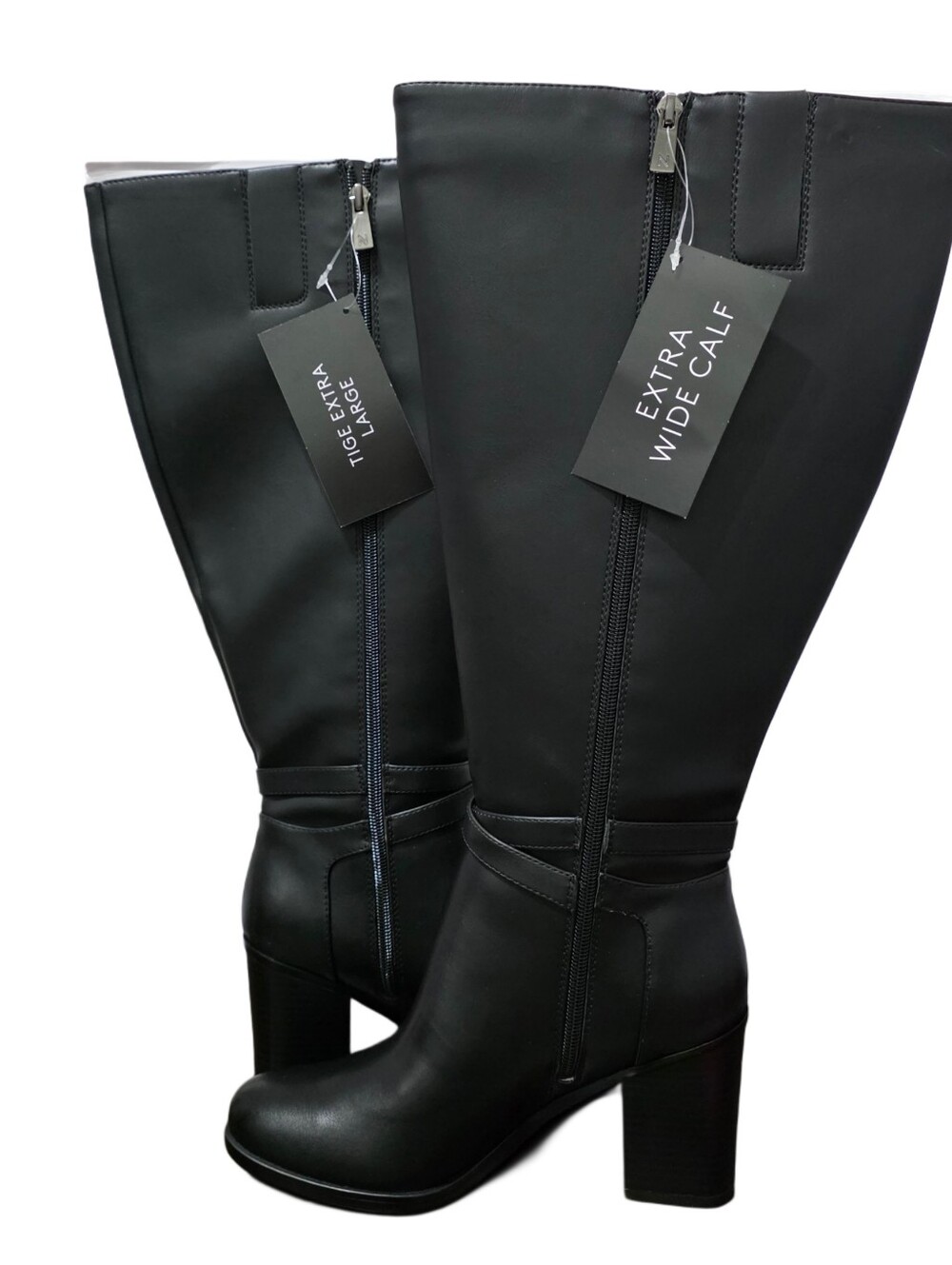 Naturalizer Jane Heeled Knee High Boots In Black NIB Extra Wide Calf - Picture 7 of 10